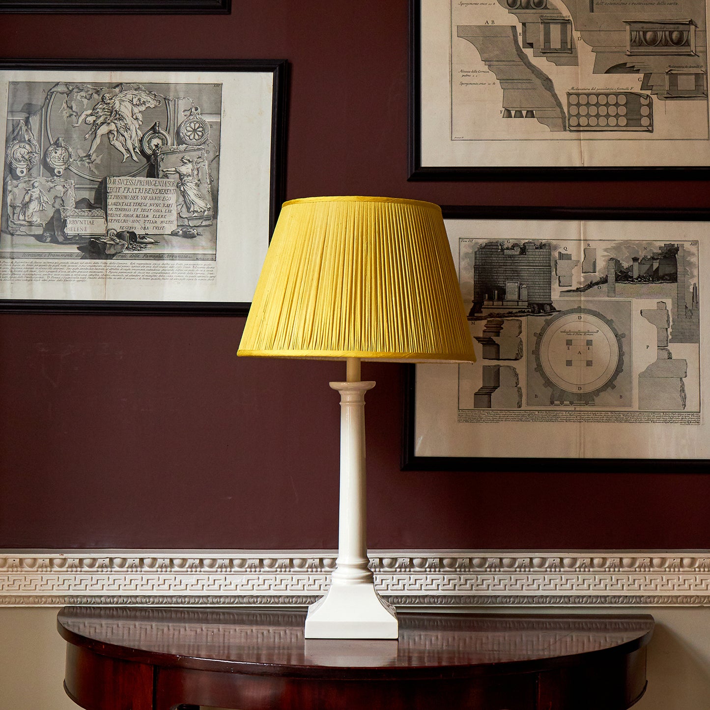 P&H Creamware Great Column Lamp