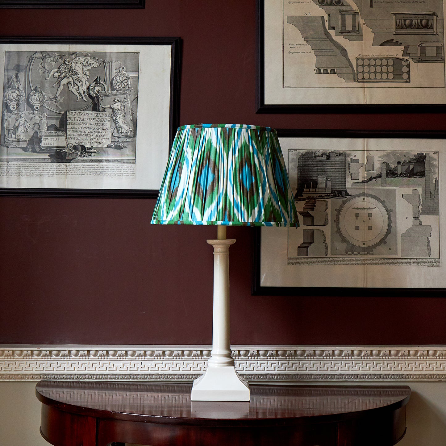 18" Elmas Silk Ikat Lampshade