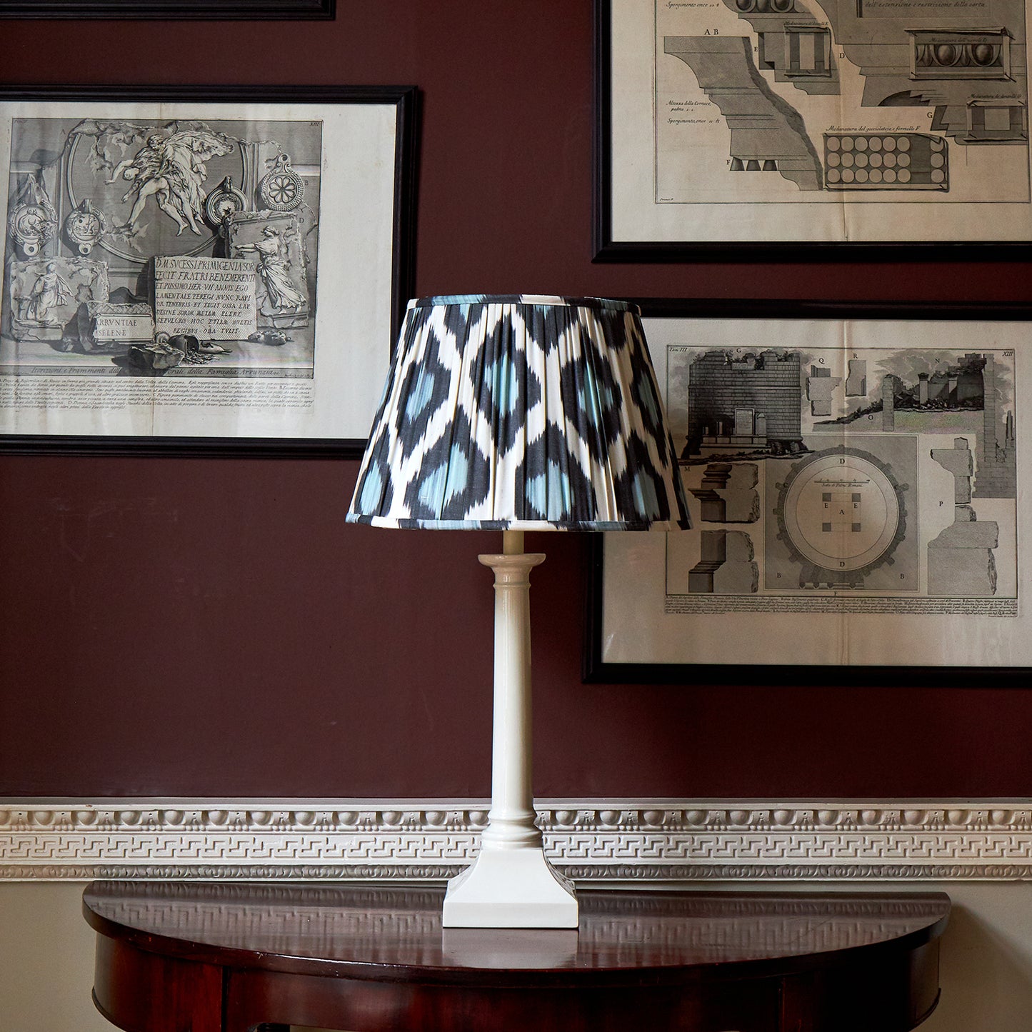 18”  Silk Ikat Lampshade