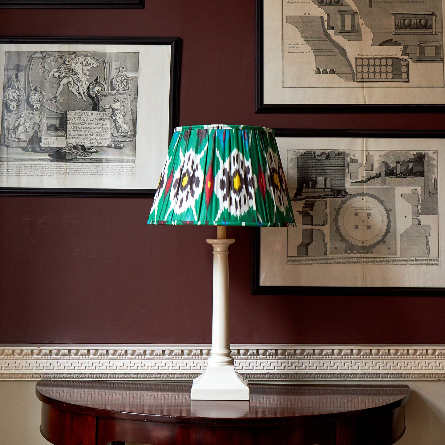 18 "Emerald Izmir" Ikat Lampshade