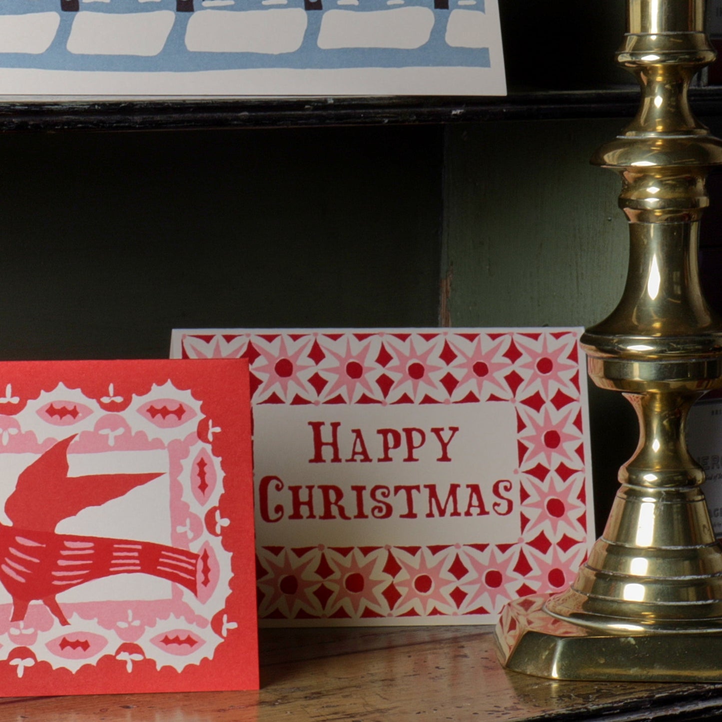 Pack of Ten A6 Cards Alhambra Christmas Pink