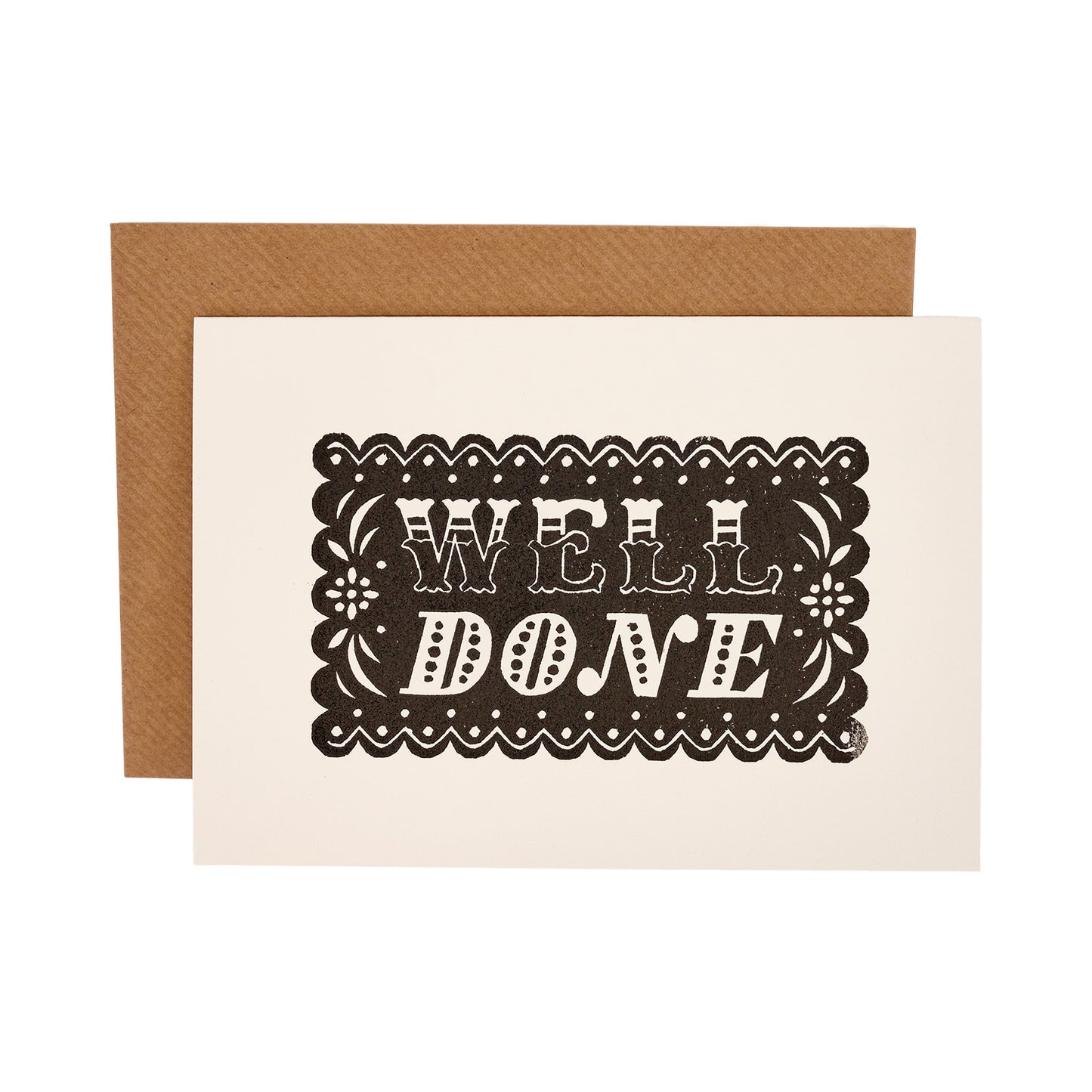 WELL DONE Linocut Greeting Card