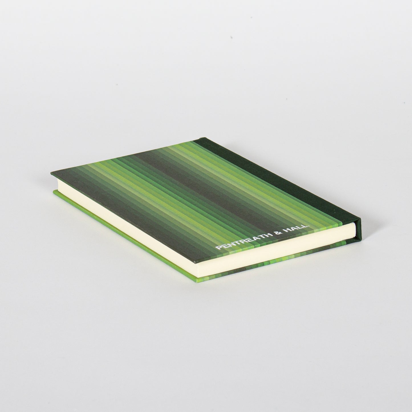 A6 Hardcover Notebook - Green Undulating Stripes