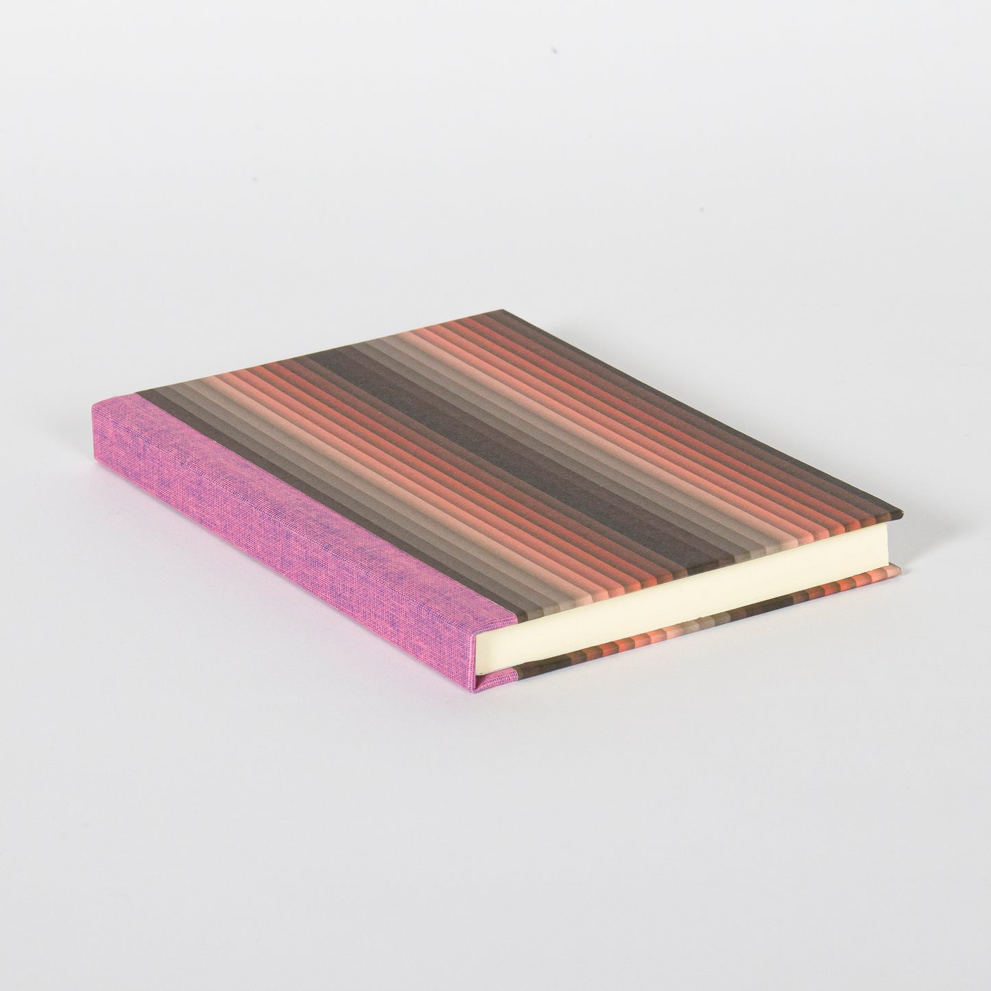 A6 Hardcover Notebook - Burnt Orange Undulating Stripes