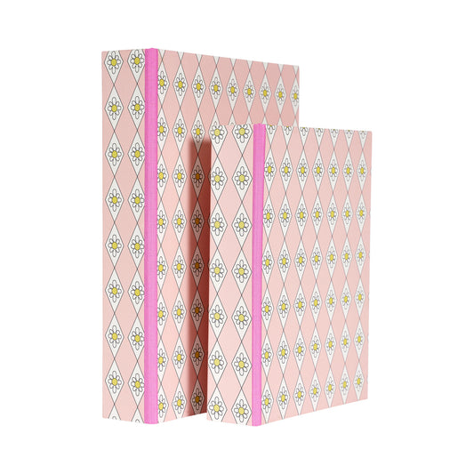 A4 Boxfile - Pink Diamond Daisy - Pink