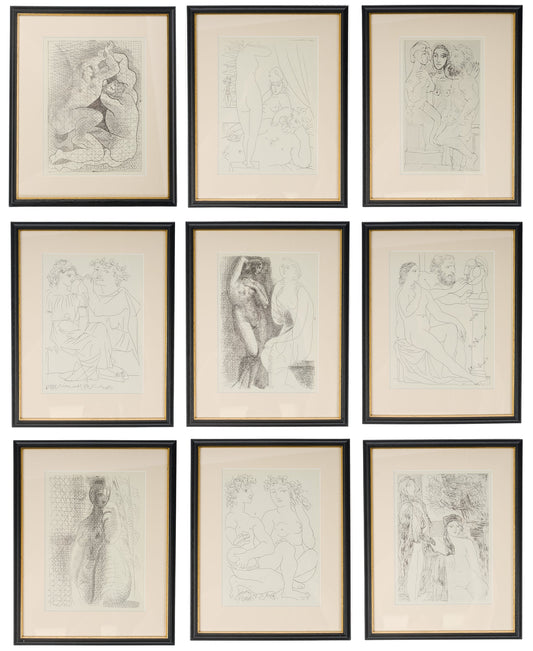 Picasso Vollard Suite 1956 - 9 Framed Portrait Prints