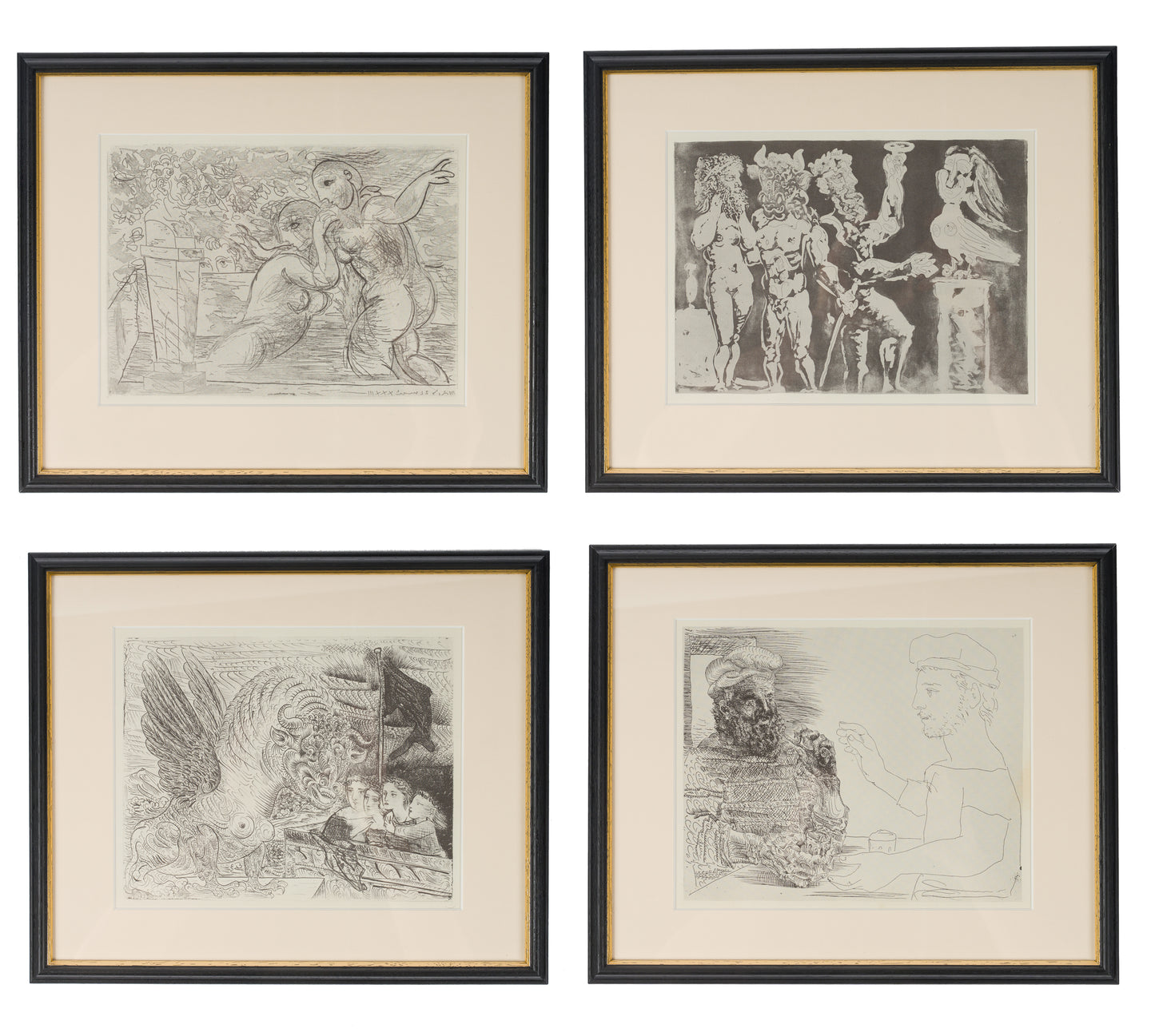 Picasso Vollard Suite 1956 - 4 Framed Landscape Prints
