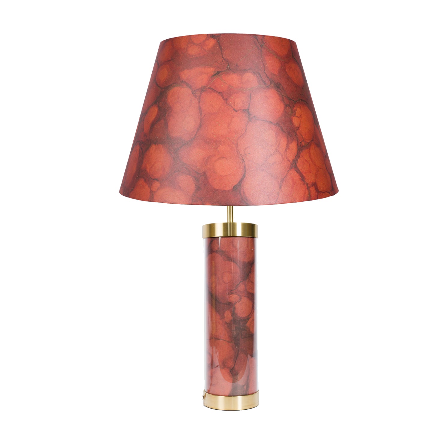 Rosso Verona Glass & Brass Lamp