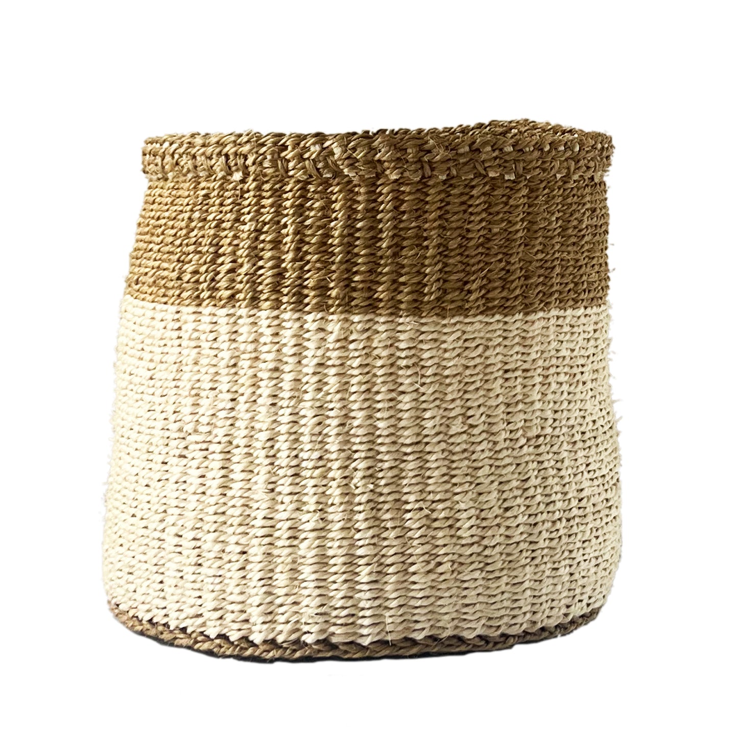 Khaki & White Storage Basket