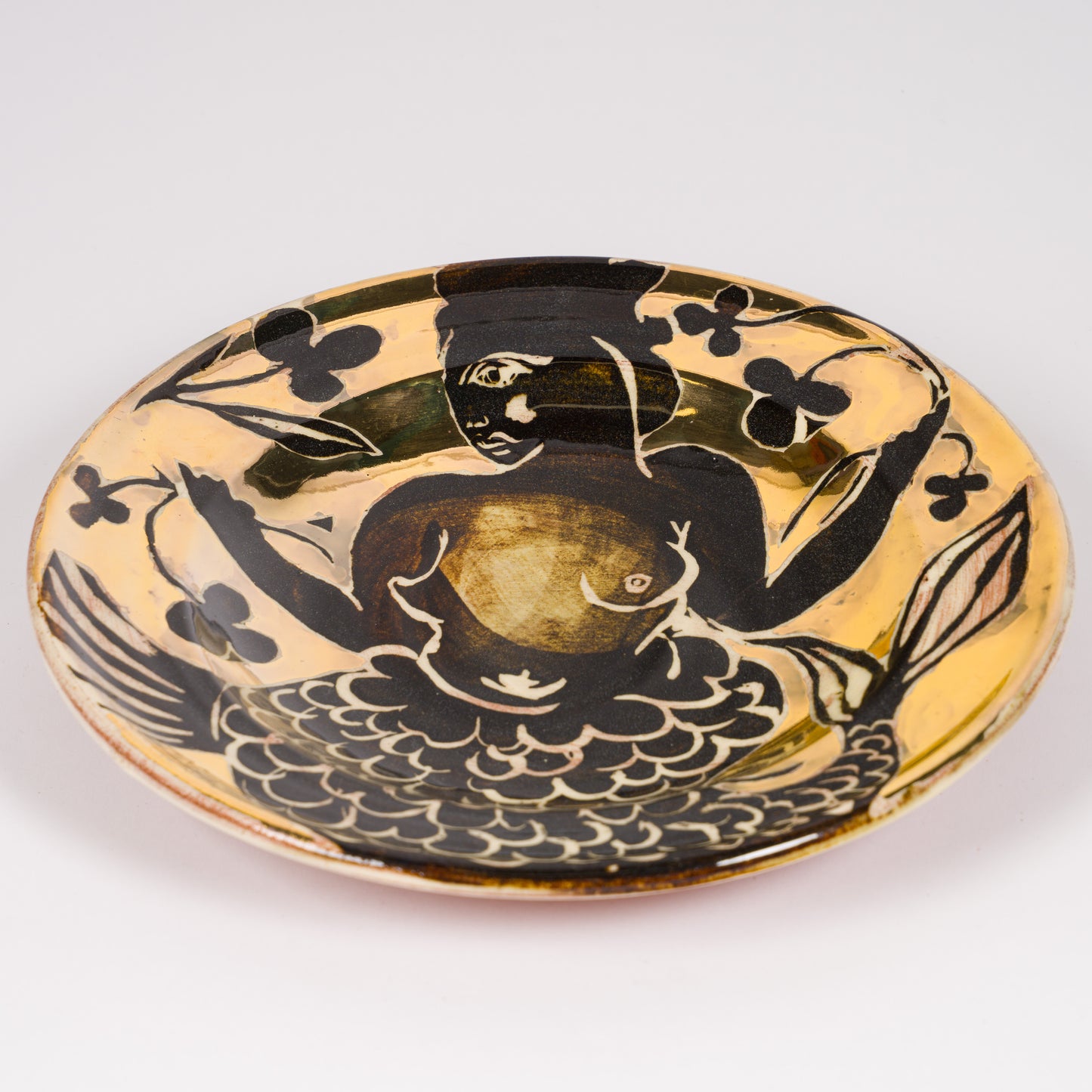 Gold Mermaid Hanging Bowl