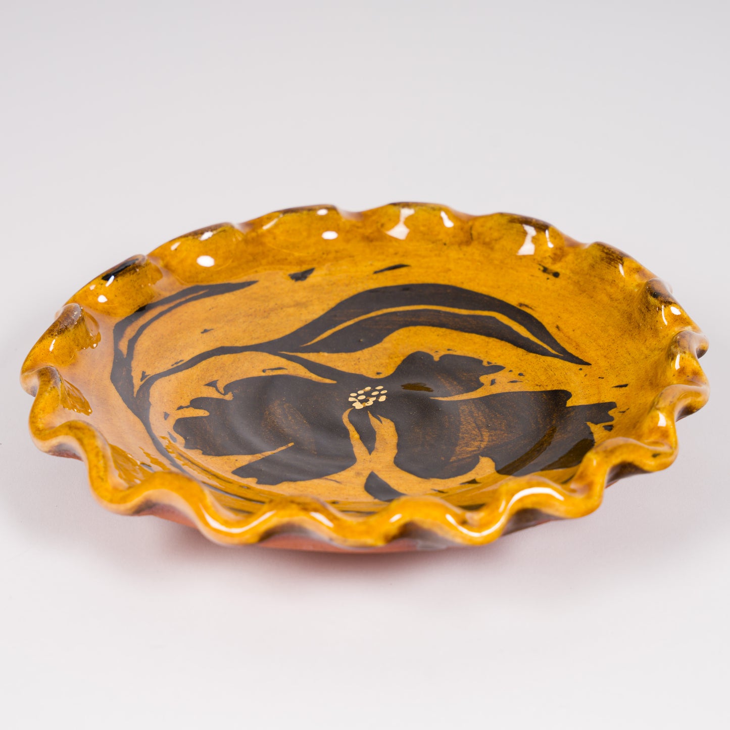 Frilly Honey Floral Hanging Plate