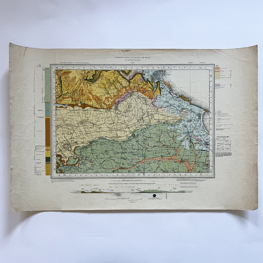 Vintage Geological Survey Map - Scarborough