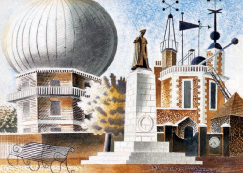 Greenwich Observatory by Eric Ravilious -  Greeting Card