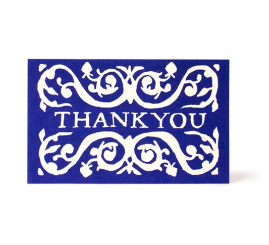 Arabesque Thank You Gift Cards - French Ultramarine