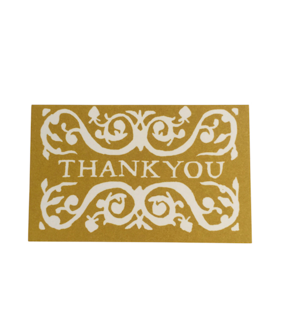 Arabesque Thank You Gift Cards - Mustard