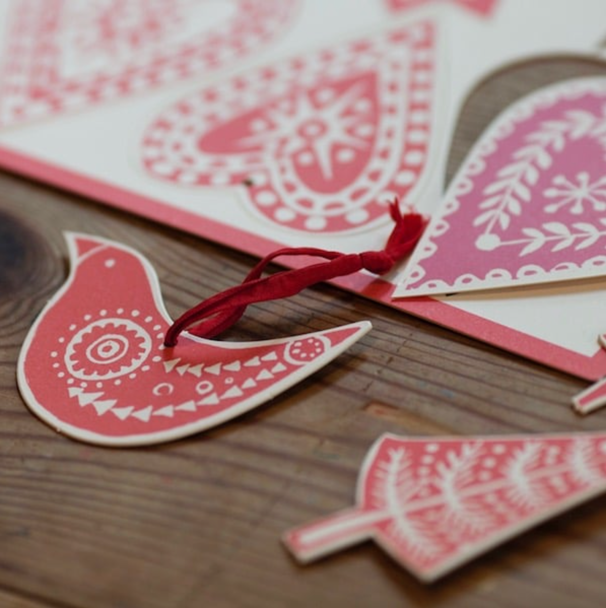 Paper Folk Art Christmas Decorations