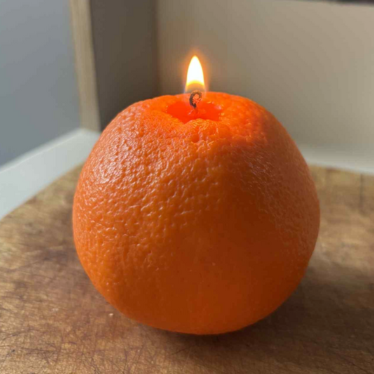 Large Orange Candle