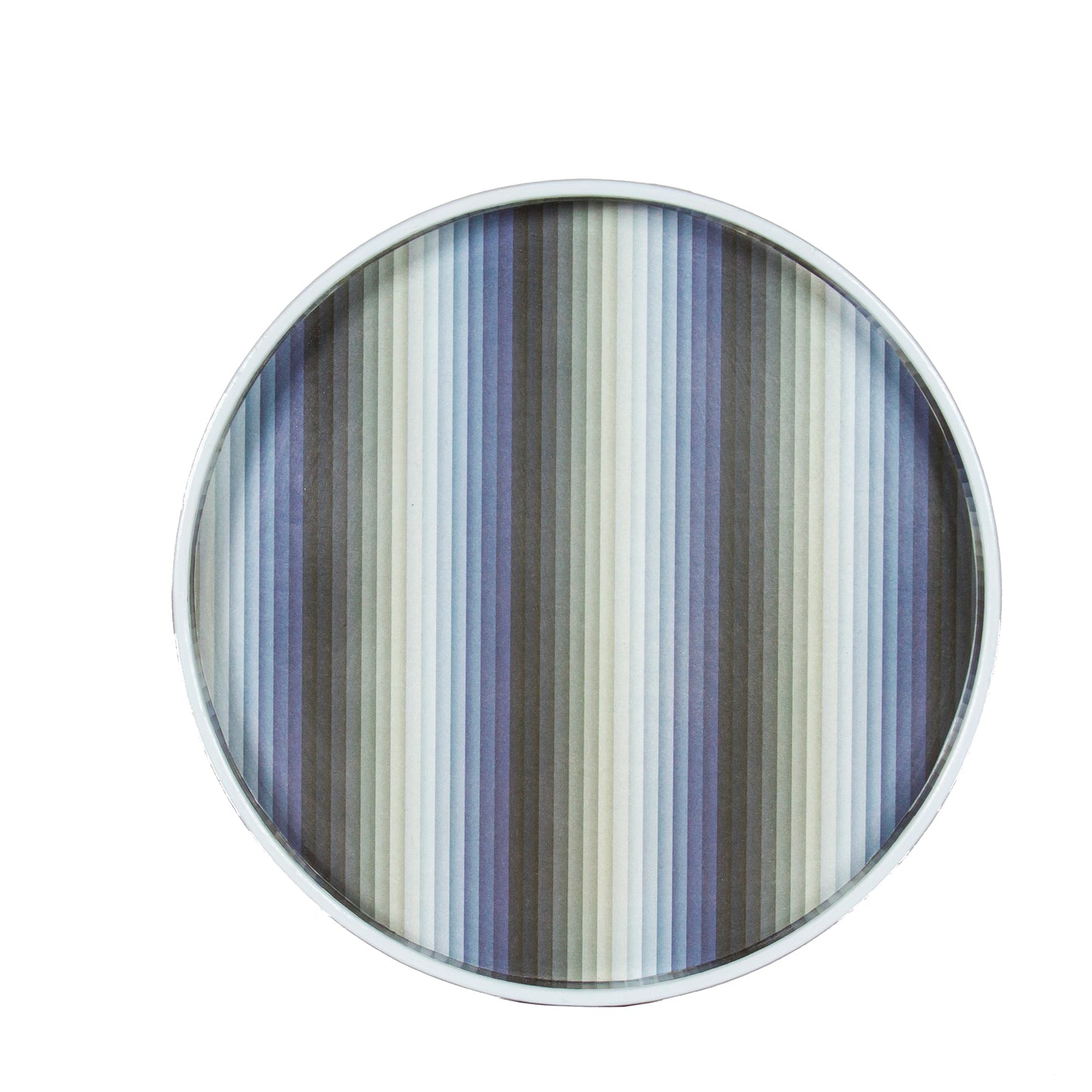 Small Undulating Stripe Tray - Blue