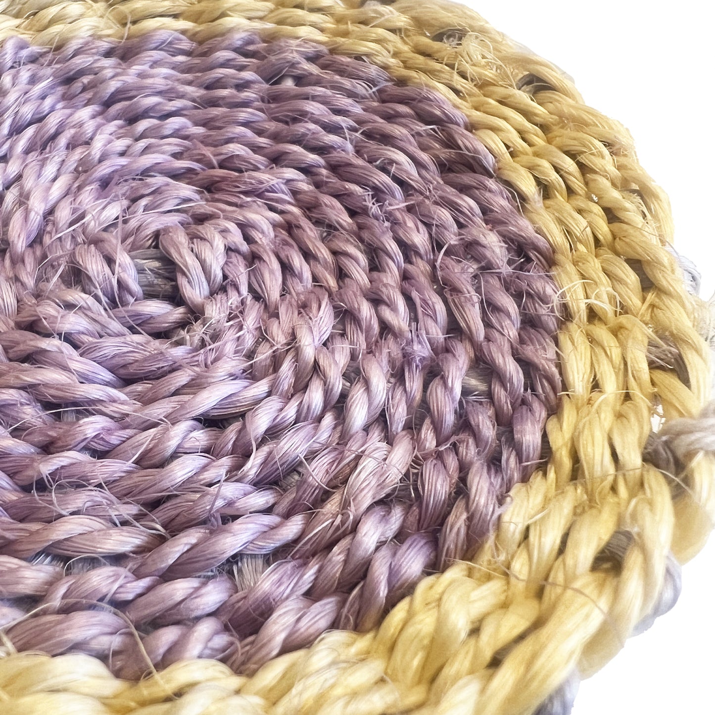 Lavender & Yellow Woven Coaster - Set of 2