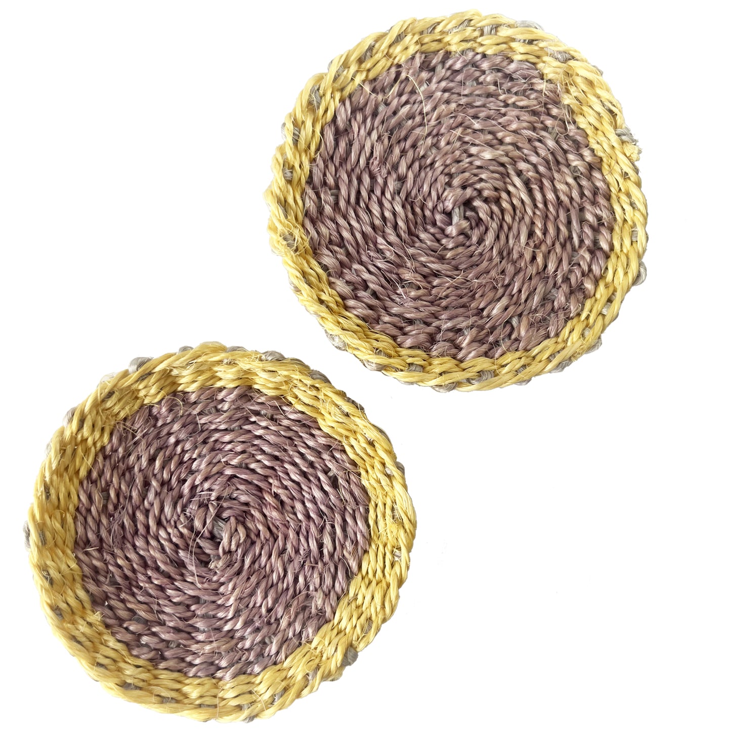 Lavender & Yellow Woven Coaster - Set of 2