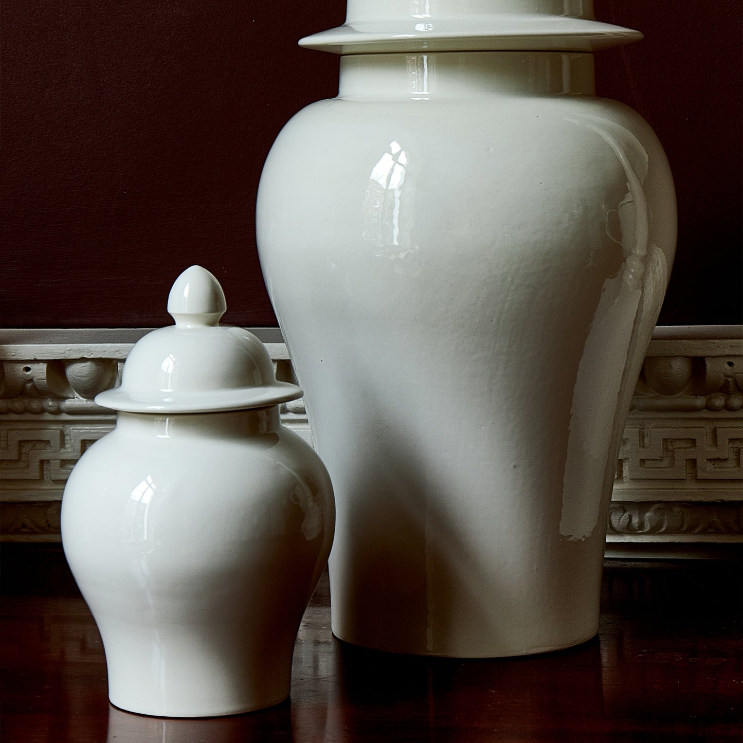 P&H Creamware Temple Jar - Small