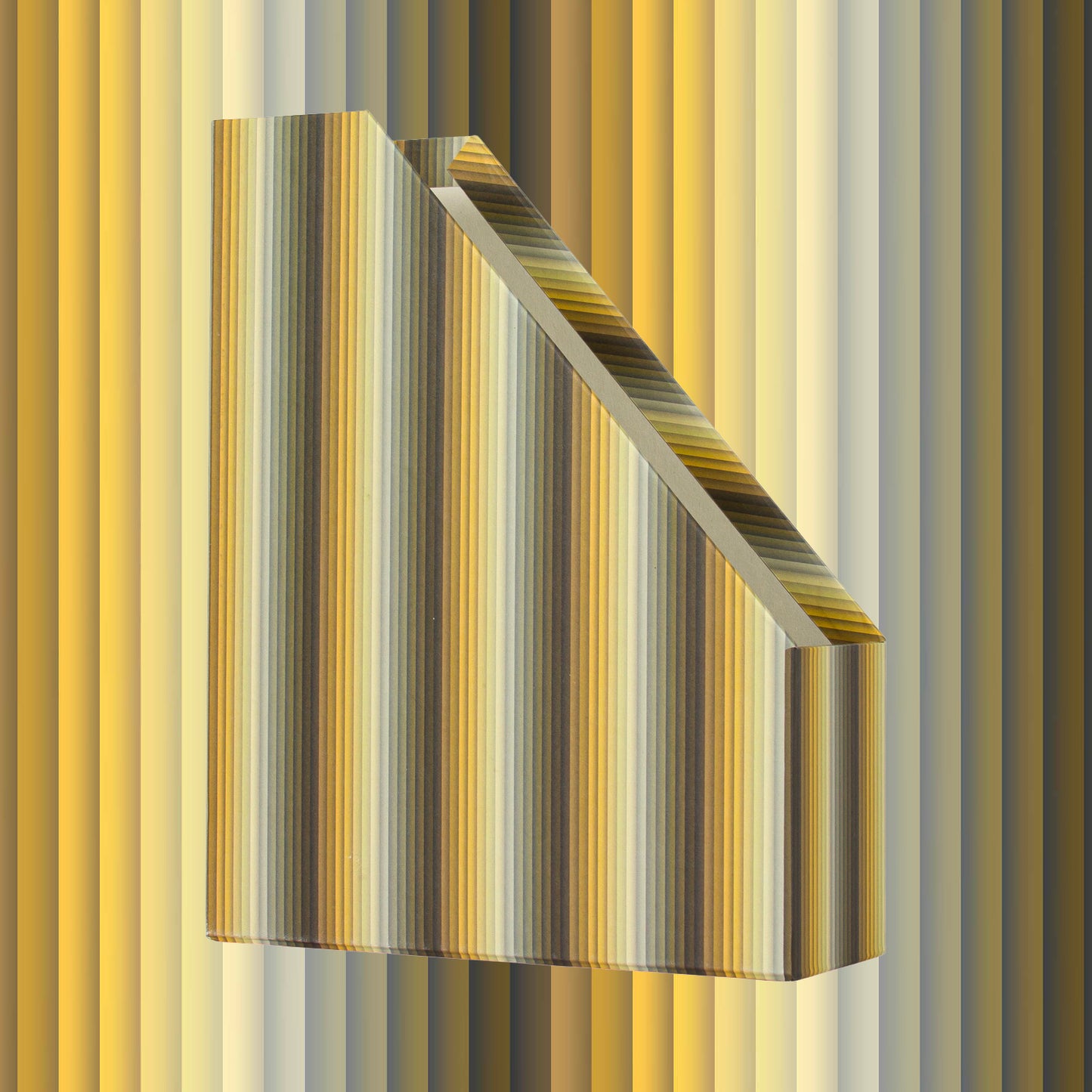 Magazine File - Yellow Undulating Stripes