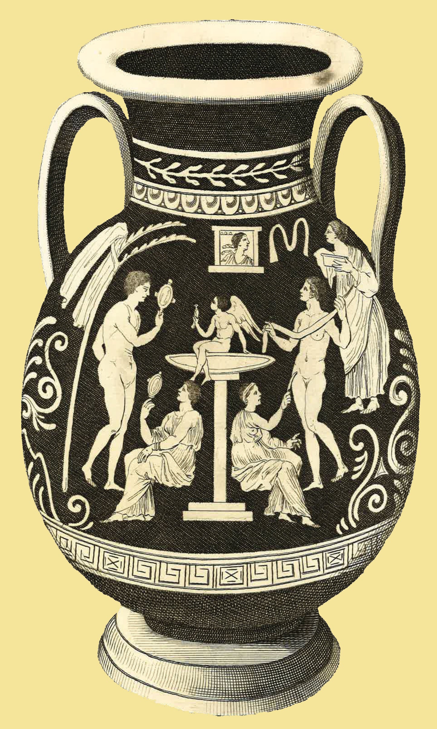 Greek Urn Print - Lemon II