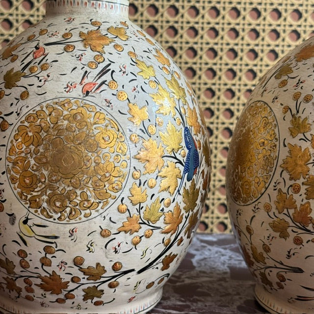A Pair of Early 20th Century Kashmiri Globe Lamps