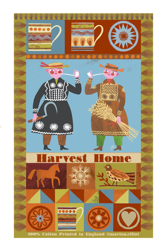 Harvest Home Tea Towel By Marion Elliot