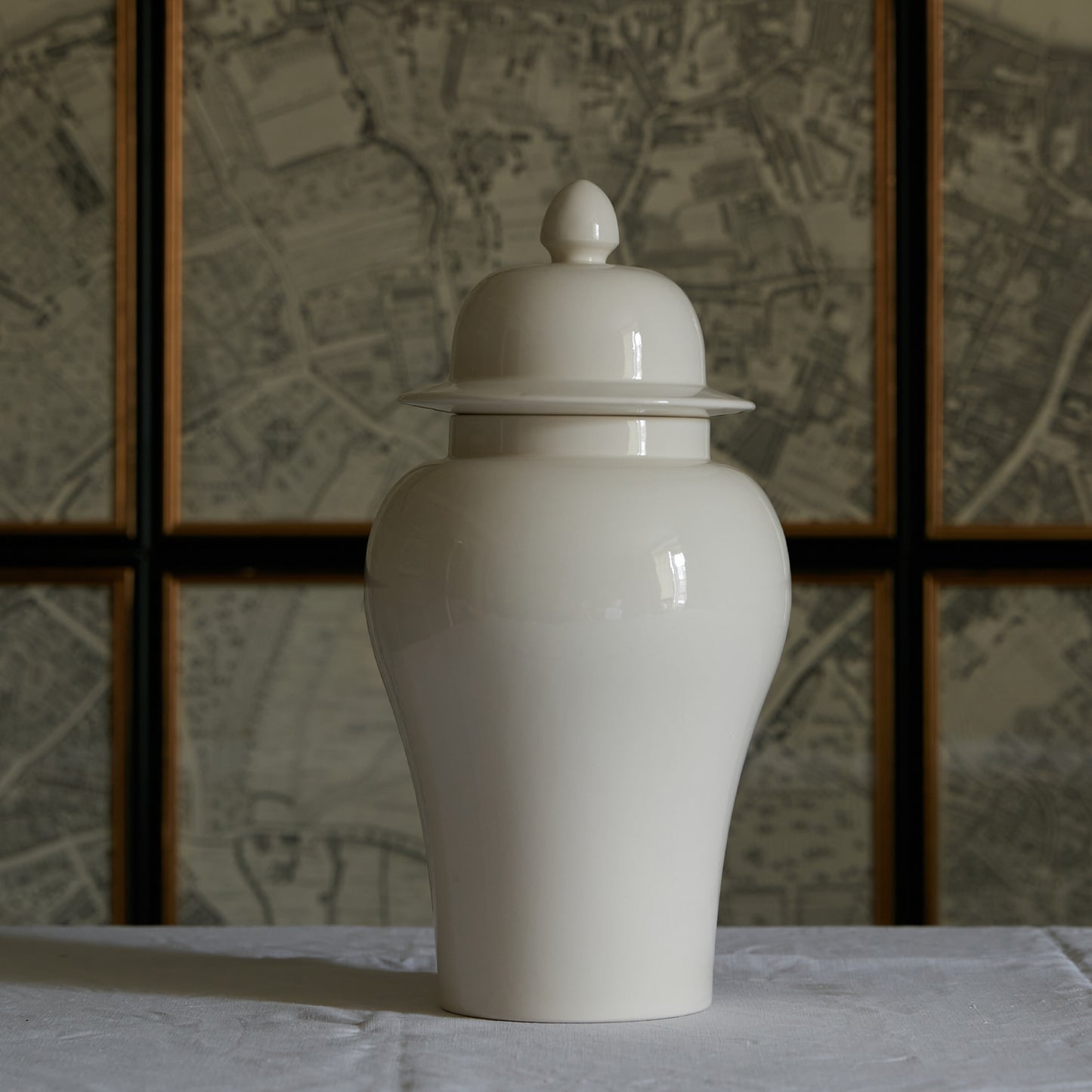 P&H Creamware Temple Jar