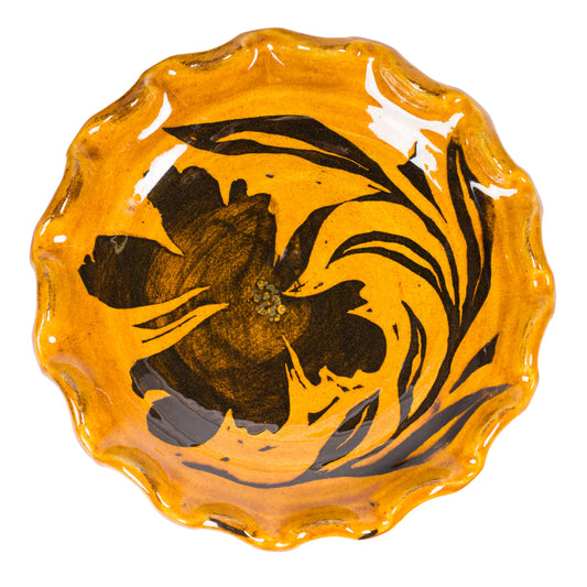 Frilly Honey Floral Hanging Plate
