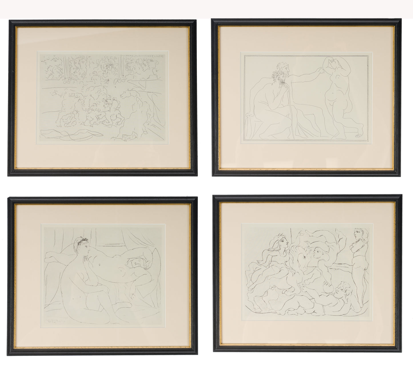 Picasso Vollard Suite 1956 - 4 Framed Landscape Prints