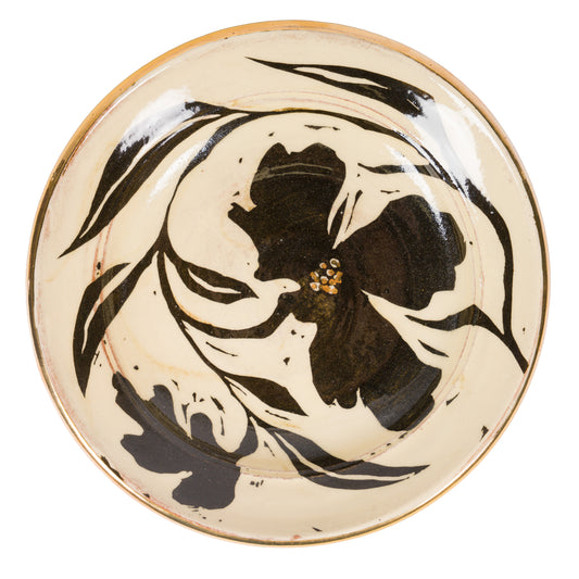 Floral Lusterware Plate