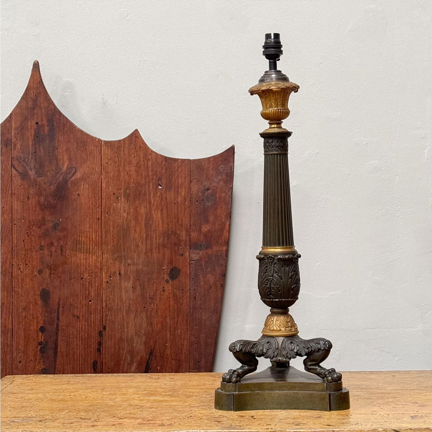 A 19th Century French Empire Bronze Lamp