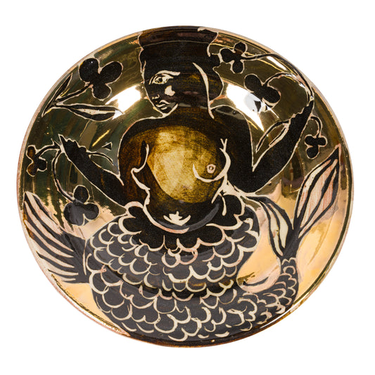Gold Mermaid Hanging Bowl