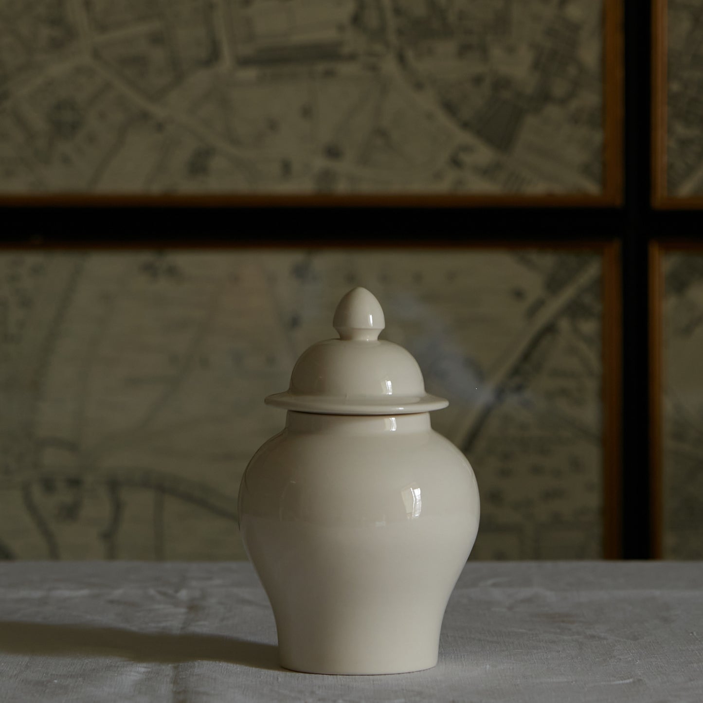 P&H Creamware Temple Jar - Small