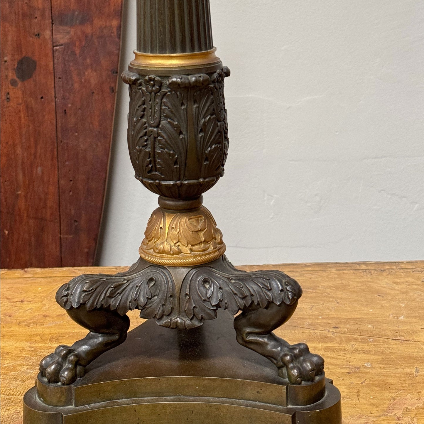 A 19th Century French Empire Bronze Lamp