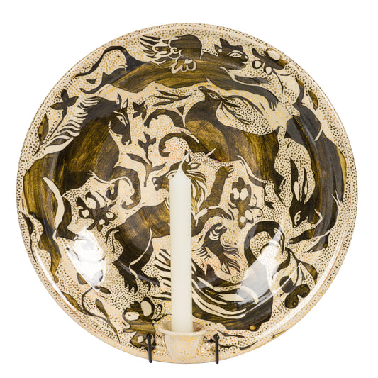 Gold Dot Beast Platter Sconce