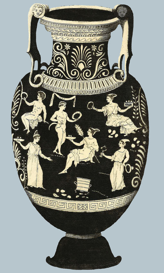 Greek Urn Print - Wedgwood Blue