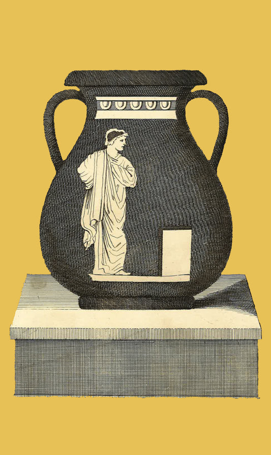 Greek Urn Print - Yellow II