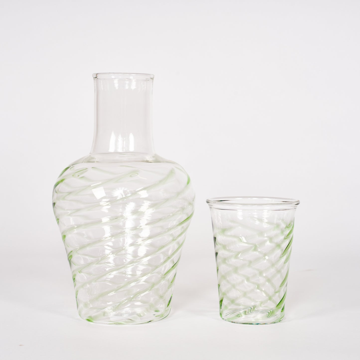 Swirl Carafe & Glass - Green