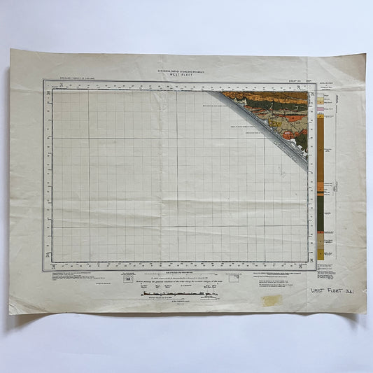 Vintage Geological Survey Map - West Fleet & Weymouth