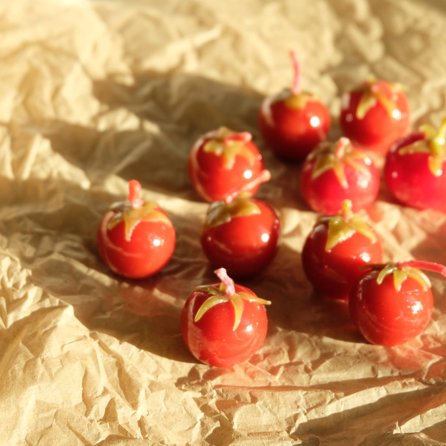  Happy Tomato Birthday Candles - set of 8