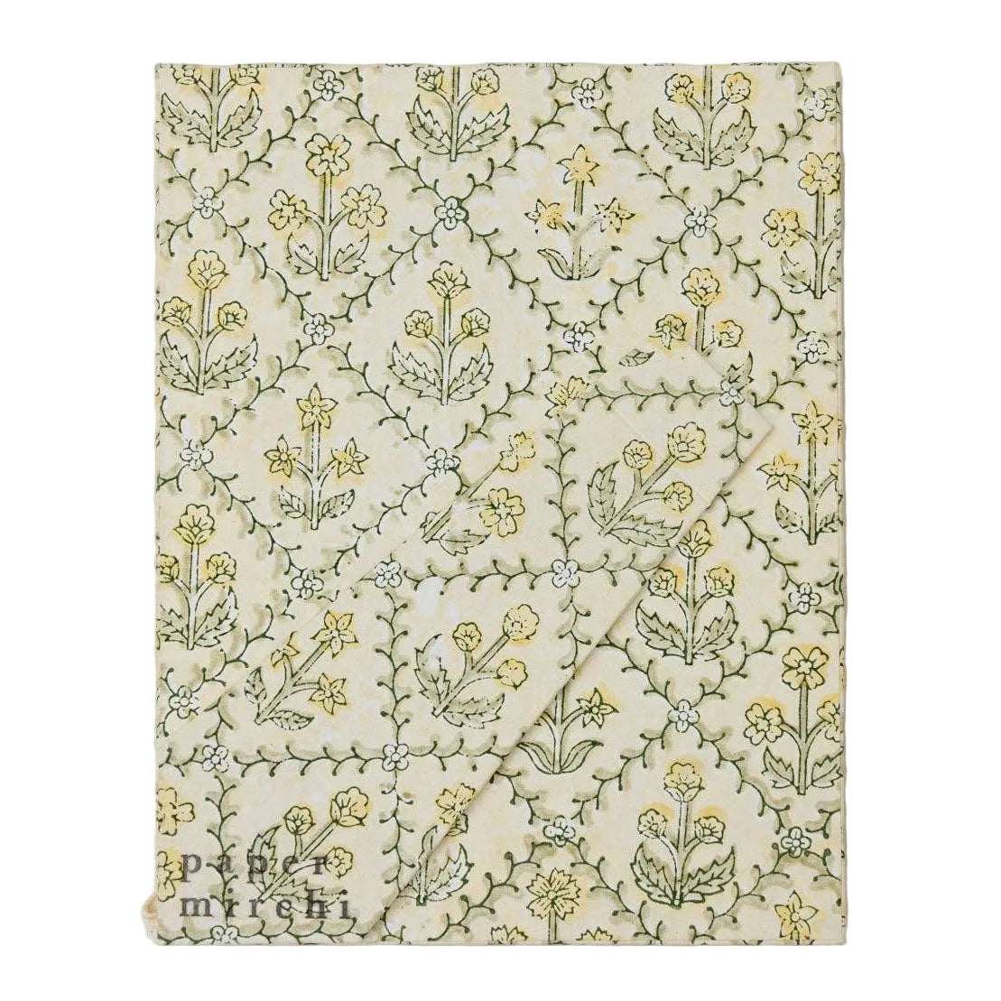 Block Printed Picture Frame - Floral Lattice