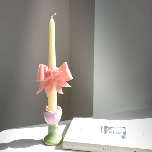 Bow Dinner Candle