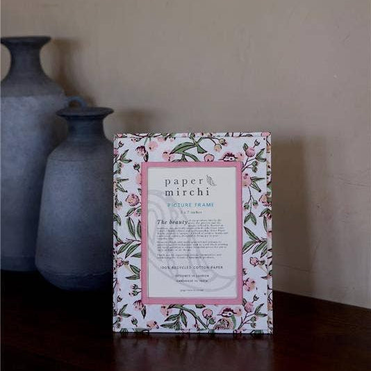 Block Printed Picture Frame - Song Birds