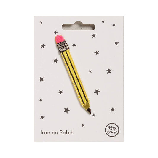 Embroidered Pencil Iron-on Patch