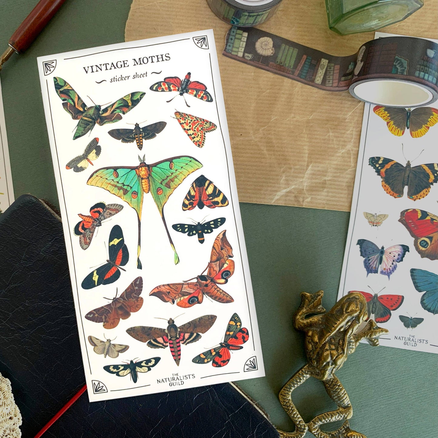 Vintage Moths Sticker Sheet