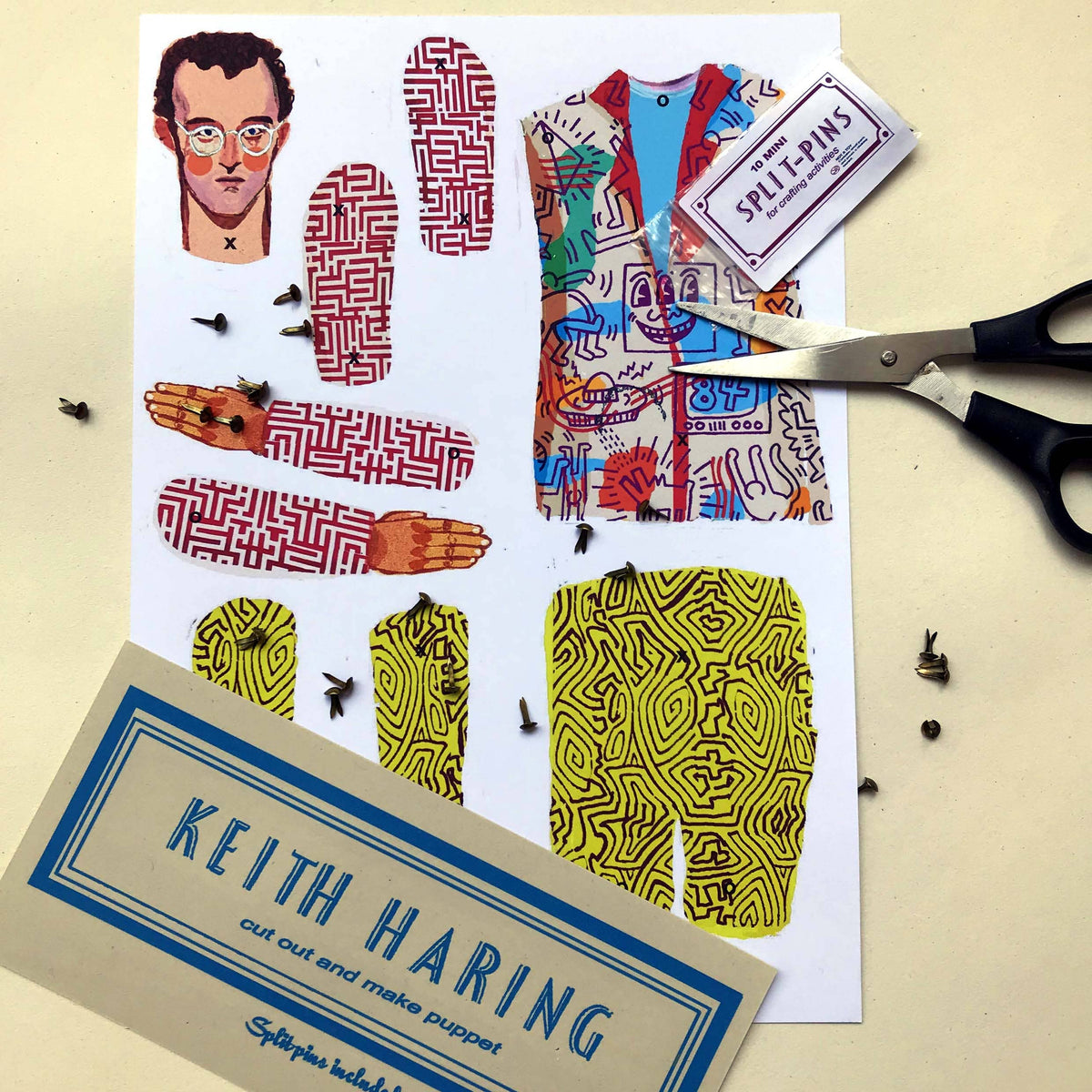 Cut & Make Paper Puppet - Artist Series - Keith Haring