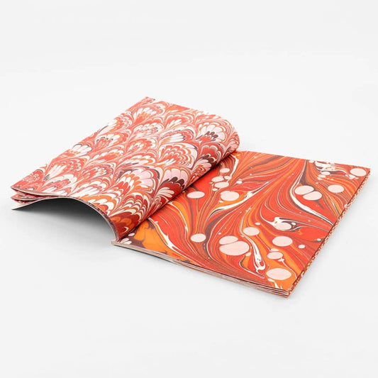 Marbled Wrapping Paper Set - Red